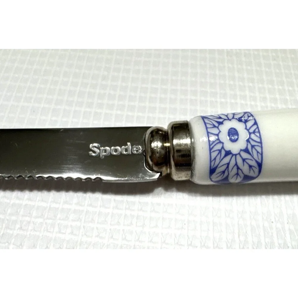 SPODE Blue and White Cheese Knife